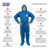 Viroguard Hooded Chemical Resistant Coveralls, 25 PK, Blue, Microporous Laminate, Zipper 2404-2XL