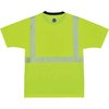 Glowear By Ergodyne Blk Front Perf. Safety T-Shirt, 2XL, Lime 8280BK