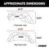 Aries Jeep JL Fender Liners, Frnt/Rear, 2500650 2500650