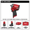 Milwaukee Tool M12 FUEL™ 12V 3/8" Cordless Stubby Impact Wrench Kit (2 Batteries + Soft Case Bundle) 2554-22