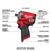 Milwaukee Tool Impact Wrench, Bare Tool, Battery, 12VDC 2555P-20, 48-11-2420