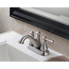 Delta Dual Handle 4" Mount, 3-hole 4" installation Hole Centerset Lavatory Faucet, Stainless 25999LF-SS