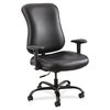 Safco Desk Chair, Vinyl, 22- Height, No Arm, Black 3592BL