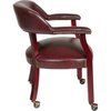 Office Star Ox Blood Traditional Guest Chair, 24 1/2" W 23-1/2" L 30-1/4" H, Padded, Vinyl Seat TV231-JT4