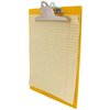 Zoro Select 8-1/2" x 11" Clipboard 1", Yellow 21605