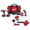 Milwaukee Tool Cordless Combo Kit, Multi-Tool, Blower 2696-24, 2626-20, 0884-20