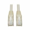 Tripp Lite Cat6 Cable, Snagless, Molded, White, 15ft N201-015-WH