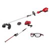 Milwaukee Tool M18 FUEL String Trimmer, EXTRA Hedge Trimmer Attachment AND Glasses 2825-21ST, 49-16-2719, 48-73-2020