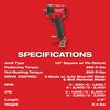 Milwaukee Tool M18 FUEL 1/2 in. Compact Impact Wrench with Pin Detent Kit 2855P-22R