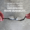 Kleenguard Nemesis Readers Safety Glasses, Clear Lenses, +1.0 Diopters, Clear Frame, Unisex, 1 Pair 28618