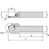 Widia Grooving/Parting Toolholder, WMT, LH WMTSL102B075