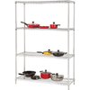 Lorell Wire Shelving Unit, 24"D x 36"W, 4 Shelves, Chrome LLR84184