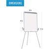 Mastervision 67"x36" Melamine Portable Dry Erase Board, Plastic Frame EA2300433MV