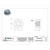 Zoro Select Flange Nut, M8-1.25, Steel, Not Graded, Phosphate, 10 mm Hex Ht, 25 PK 5916XPK
