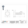 Zoro Select Self-Drilling Screw, #10 x 3/4 in, Phosphate Coated Steel Hex Head External Hex Drive, 50 PK 12223PK
