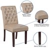 Flash Furniture Beige Leather Parsons Chair 2-BT-P-BG-LEA-GG