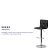 Flash Furniture Tufted Black Vinyl Barstool 2-CH-112080-BK-GG