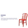 Flash Furniture Gael Commercial Grade 2 Pack Red Metal Indoor-Outdoor Chair 2-CH-61200-18-RED-GG