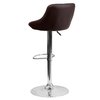 Flash Furniture Brown Vinyl Barstool 2-CH-82028A-BRN-GG