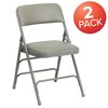 Flash Furniture Gray Vinyl Folding Chair 2-HA-MC309AV-GY-GG