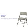Flash Furniture Gray Vinyl Folding Chair 2-HA-MC309AV-GY-GG