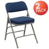 Flash Furniture Navy Fabric Folding Chair 2-HA-MC320AF-NVY-GG