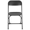 Flash Furniture Hercules Series Plastic Folding Chair Black - 2 Pack 650LB Weight Capacity Comfortable Event Chair-Lightweight Folding Chair 2-LE-L-3-BK-GG