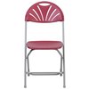Flash Furniture Burgundy Plastic Folding Chair 2-LE-L-4-BUR-GG