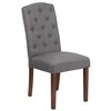 Flash Furniture HERCULES Grove Park Series Gray Fabric Tufted Parsons Chair 2-QY-A18-9325-GY-GG