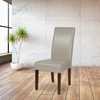 Flash Furniture Greenwich Series Beige Leather Parsons Chair 2-QY-A37-9061-BGL-GG