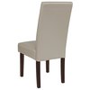 Flash Furniture Greenwich Series Beige Leather Parsons Chair 2-QY-A37-9061-BGL-GG