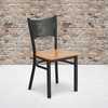 Flash Furniture Black Coffee Chair-Nat Seat 2-XU-DG-60099-COF-NATW-GG