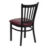 Flash Furniture Black Vert Chair-Burg Seat 2-XU-DG-6Q2B-VRT-BURV-GG