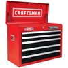 Craftsman 2000 Series Tool Chest, 5 Drawer, Black/Red, Metal, 26 in W x 12 in D x 19-3/4 in H CMST98214RB