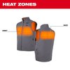 Milwaukee Tool M12 TOUGHSHELL Men's Heated Vest, Includes: M12 Battery Holder, Gray, Small 304G-20S