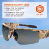 Ergodyne Ballistic Safety Glasses, Smoke Anti-Fog, Scratch-Resistant DAGR-AFHI
