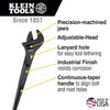 Klein Tools Adjustable Spud Wrench, Alloy Steel, 16 in Overall Length, 1-1/2 in Head, Black Oxide 3239