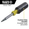 Klein Tools Multi-Bit Screwdriver / Nut Driver, 11-in-1, 8 Tips (Phillips, Slotted, Torx, Square), Cushion Grip 32500