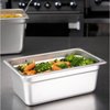 Carlisle Foodservice Qtr-Sz Lt Ga. SS Steam Table Pan, 4", PK6 607144