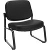 Ofm Black Guest/Reception Chair, 27 1/2" W 28-3/4" L 35" H, Armless, Fabric Seat, 409 Series 409-805