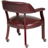 Office Star Ox Blood Traditional Guest Chair, 24 1/2" W 23-1/2" L 30-1/4" H, Padded, Vinyl Seat TV231-JT4