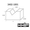 Hhip 3 X 1-3/4 X 2-3/8" Cast Iron V Block Set 3402-1001