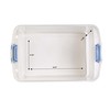 Homz Storage Tote with Latch Lid, Clear, Plastic, 66 qt Volume Capacity, 2 PK 3442CLRECOM.02