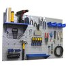 Wall Control Standard Industrial Pegboard Kit, Grey/Blue 35-IWRK-400-GBU