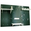 Wall Control Standard Industrial Pegboard Kit, Green/White 35-IWRK-400-GNW