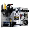 Wall Control Standard Industrial Pegboard Kit, Galv/Black 35-IWRK-400-GVB