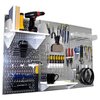 Wall Control Standard Industrial Pegboard Kit, Galv/White 35-IWRK-400-GVW