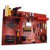 Wall Control Standard Industrial Pegboard Kit, Red/Red 35-IWRK-400-RR