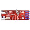 Wall Control Expanded Industrial Pegboard Kit, Red/White 35-IWRK-800-RW