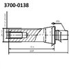 Hhip R8 To JT3 Drill Chuck Arbor 3700-0138